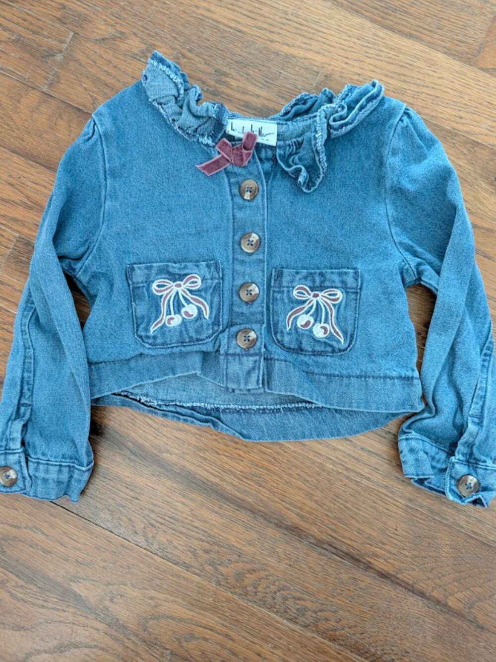 Nicole Miller Denim Cropped Jacket 24mo